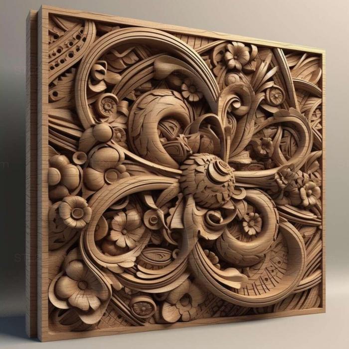 Patterns and decorations (stl laser 4, PATTERN_696) 3D models for cnc